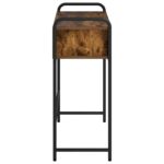 vidaXL Konzolový stôl Dymový dub 90 x 33 x 80,5 cm Kompozitné drevo – Obrázok 4