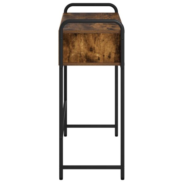 vidaXL Konzolový stôl Dymový dub 90 x 33 x 80,5 cm Kompozitné drevo – Obrázok 4