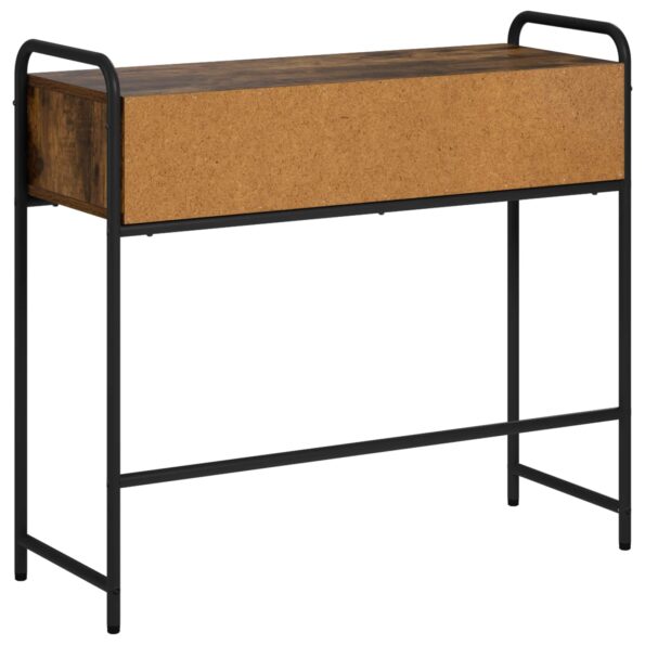 vidaXL Konzolový stôl Dymový dub 90 x 33 x 80,5 cm Kompozitné drevo – Obrázok 5
