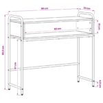vidaXL Konzolový stôl Dymový dub 90 x 33 x 80,5 cm Kompozitné drevo – Obrázok 8