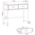 vidaXL Konzolový stôl Dub artisan 90 x 33 x 80,5 cm Kompozitné drevo – Obrázok 10