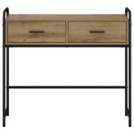 vidaXL Konzolový stôl Dub artisan 90 x 33 x 80,5 cm Kompozitné drevo – Obrázok 4