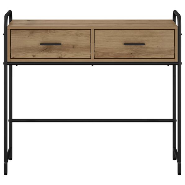 vidaXL Konzolový stôl Dub artisan 90 x 33 x 80,5 cm Kompozitné drevo – Obrázok 4