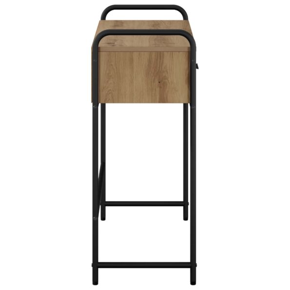 vidaXL Konzolový stôl Dub artisan 90 x 33 x 80,5 cm Kompozitné drevo – Obrázok 5