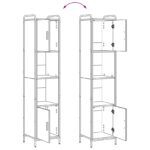 vidaXL Kúpeľňová skriňa Staré drevo 46 x 36 x 181 cm Kompozitné drevo – Obrázok 9