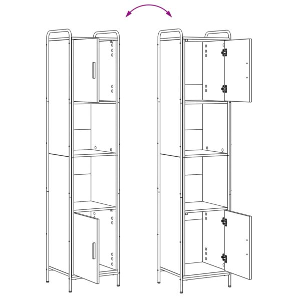 vidaXL Kúpeľňová skriňa Staré drevo 46 x 36 x 181 cm Kompozitné drevo – Obrázok 9