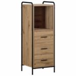 vidaXL Kúpeľňová skriňa Dub artisan 40 x 36 x 109,5 cm – Obrázok 2