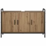 vidaXL Kúpeľňová skriňa Dub artisan 95 x 34 x 61 cm Kompozitné drevo – Obrázok 4