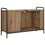 vidaXL Kúpeľňová skriňa Dub artisan 95 x 34 x 61 cm Kompozitné drevo – Obrázok 6