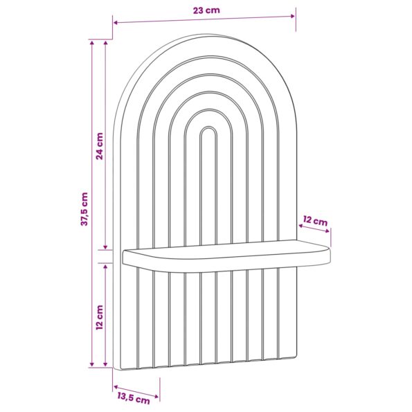 vidaXL Stenná polica 2 ks Dymový dub 23 x 13.5 x 37.5 cm – Obrázok 8