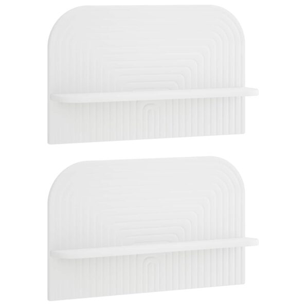 vidaXL Stenná polica 2 ks Biela 60 x 13,5 x 37,5 cm Kompozitné drevo – Obrázok 2