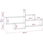 vidaXL Stenná polica Betónovo sivá 168,5 x 17 x 68 cm Kompozitné drevo – Obrázok 6