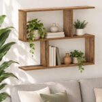 vidaXL Nástenná polica Dubové drevo 72 x 17 x 55,5 cm Kompozitné drevo