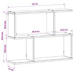 vidaXL Nástenná polica Dubové drevo 72 x 17 x 55,5 cm Kompozitné drevo – Obrázok 6
