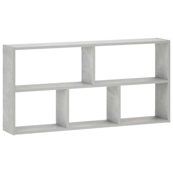 vidaXL Stenná polica Betónovo sivá 102 x 17 x 50 cm Kompozitné drevo – Obrázok 2