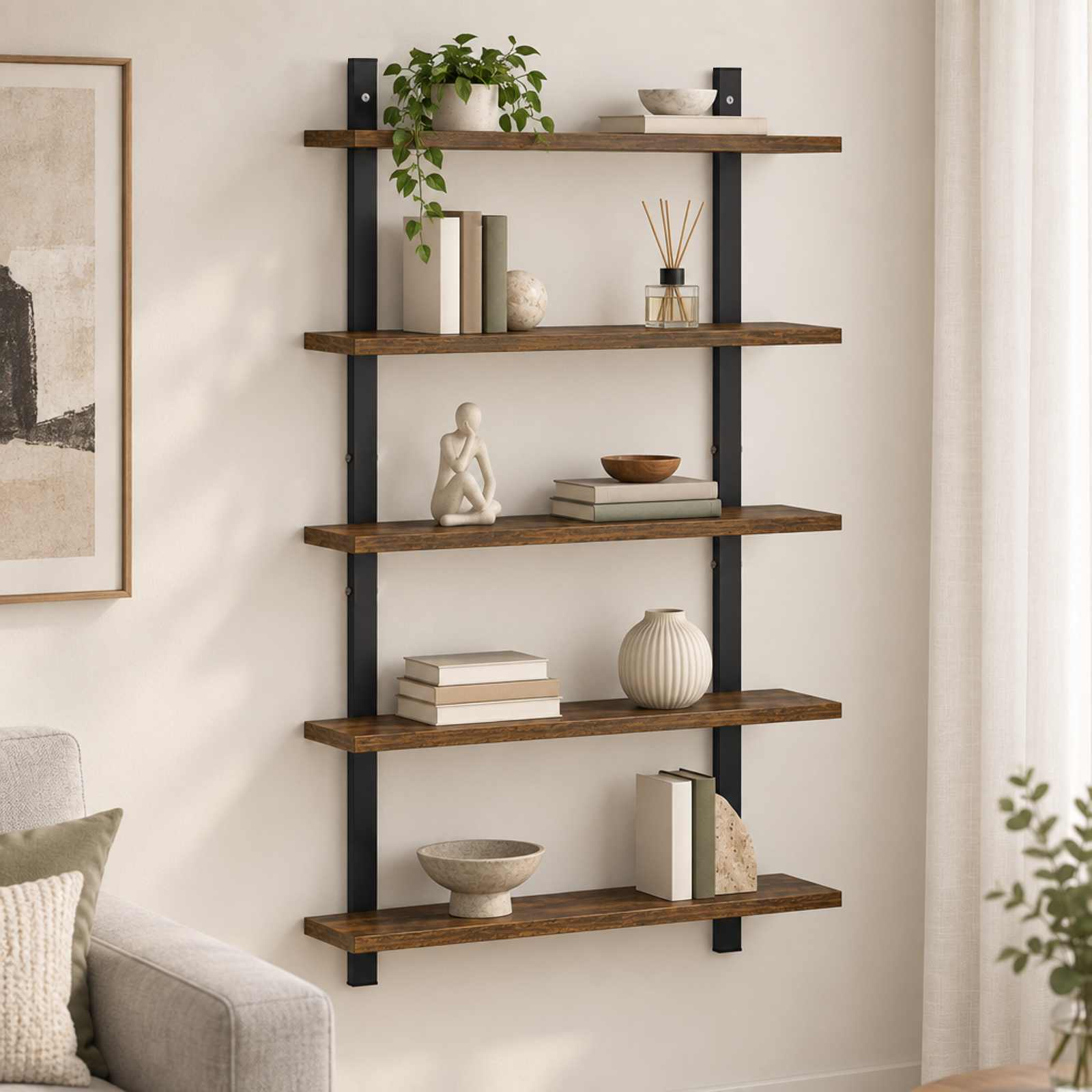 8020391_1.jpg vidaXL Stenná polica Dymový dub 60.5 x 13.5 x 102.5 cm – Obrázok 1