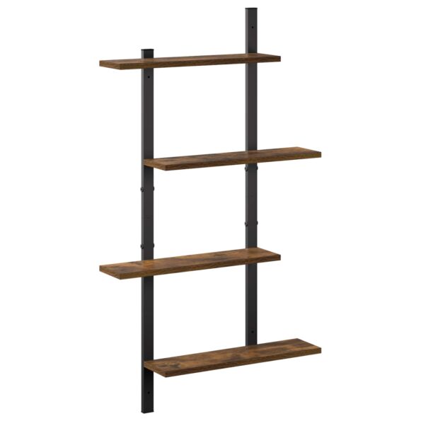 vidaXL Nástenná polica Dymový dub 61 x 13,5 x 105,5 cm – Obrázok 2