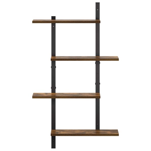 vidaXL Nástenná polica Dymový dub 61 x 13,5 x 105,5 cm – Obrázok 3