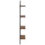 vidaXL Nástenná polica Dymový dub 61 x 13,5 x 105,5 cm – Obrázok 4