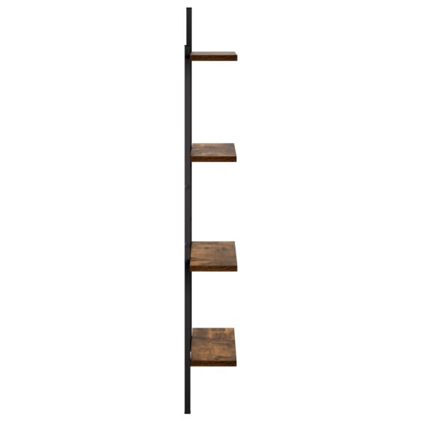 vidaXL Nástenná polica Dymový dub 61 x 13,5 x 105,5 cm – Obrázok 4