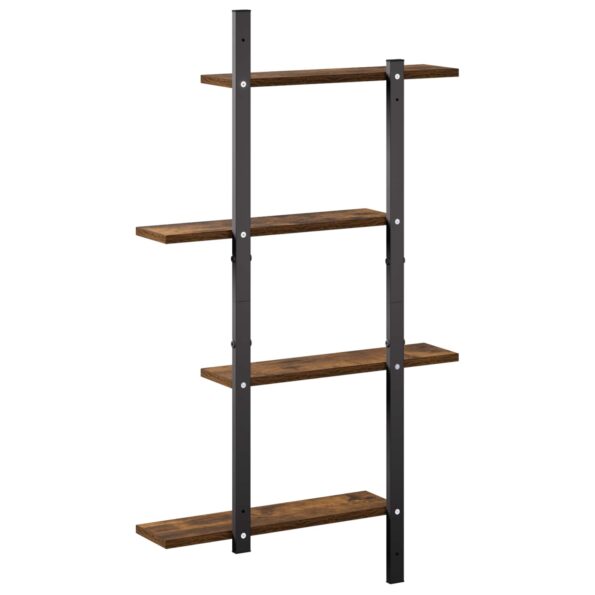 vidaXL Nástenná polica Dymový dub 61 x 13,5 x 105,5 cm – Obrázok 5