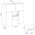 vidaXL Elektrický krb Biela 75 x 24,5 x 75 cm Kompozitné drevo – Obrázok 11