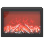 vidaXL Elektrický krb Biela 75 x 24,5 x 75 cm Kompozitné drevo – Obrázok 5