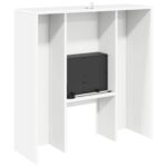 vidaXL Elektrický krb Biela 75 x 24,5 x 75 cm Kompozitné drevo – Obrázok 7