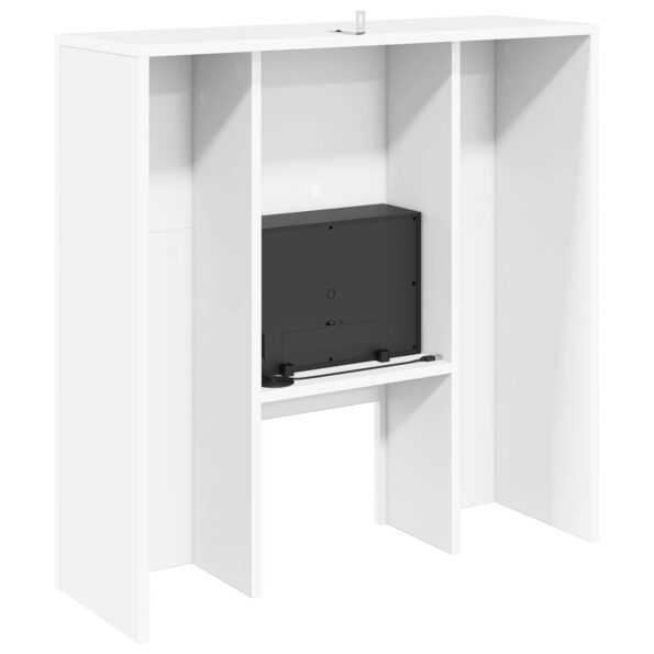 vidaXL Elektrický krb Biela 75 x 24,5 x 75 cm Kompozitné drevo – Obrázok 7