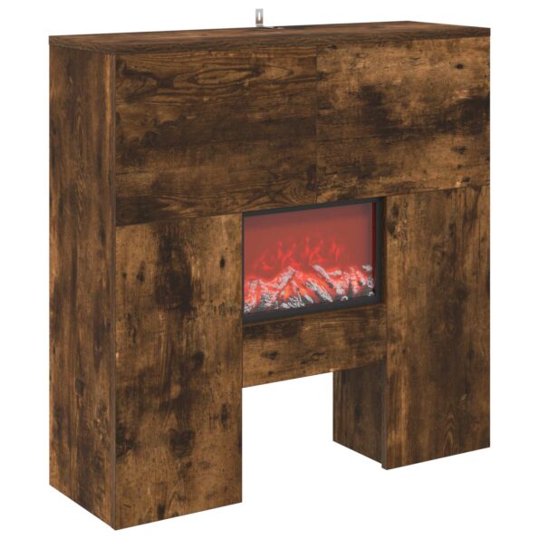 vidaXL Elektrický krb Dymový dub 75 x 24,5 x 75 cm Kompozitné drevo – Obrázok 2