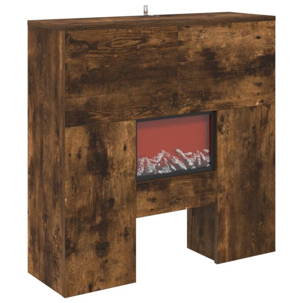 vidaXL Elektrický krb Dymový dub 75 x 24,5 x 75 cm Kompozitné drevo – Obrázok 3