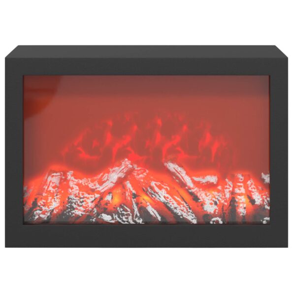 vidaXL Elektrický krb Dymový dub 75 x 24,5 x 75 cm Kompozitné drevo – Obrázok 5