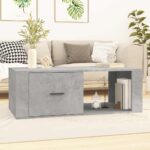 vidaXL Konferenčný stolík, betónovo-sivý, 100x50,5x35 cm, umelé drevo