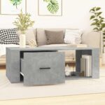 vidaXL Konferenčný stolík, betónovo-sivý, 100x50,5x35 cm, umelé drevo – Obrázok 3