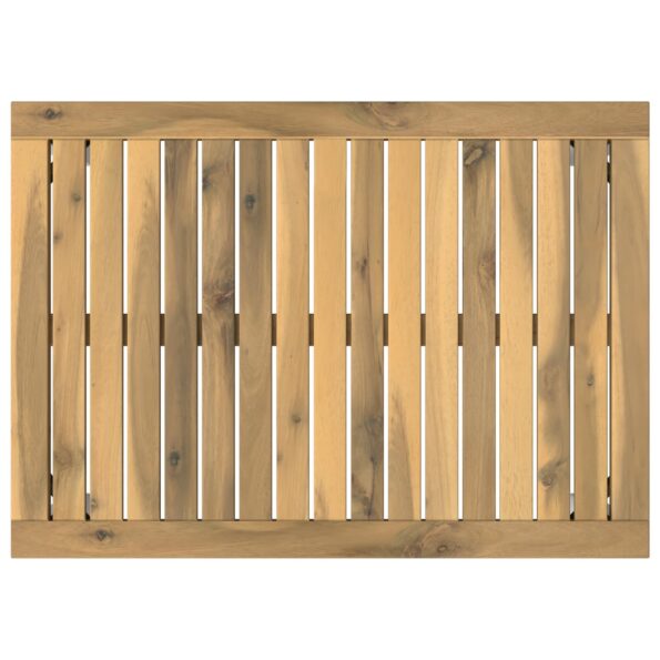 vidaXL Konferenčný stolík Biela 49 x 68,5 x 36 cm Pevné akáciové drevo – Obrázok 5