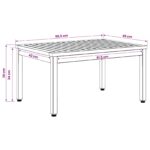 vidaXL Konferenčný stolík Biela 49 x 68,5 x 36 cm Pevné akáciové drevo – Obrázok 9