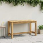 vidaXL Záhradná lavička 80,5 x 35 x 45 cm Pevné akáciové drevo Bielené