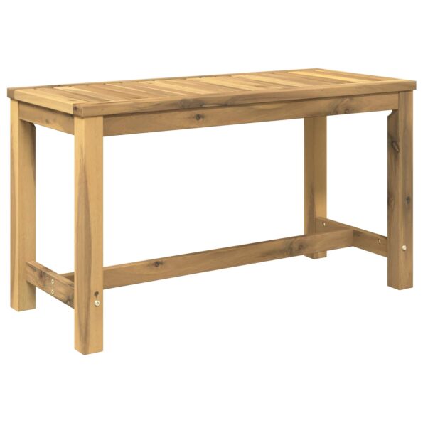 vidaXL Záhradná lavička 80,5 x 35 x 45 cm Pevné akáciové drevo Bielené – Obrázok 2