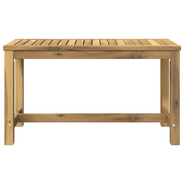 vidaXL Záhradná lavička 80,5 x 35 x 45 cm Pevné akáciové drevo Bielené – Obrázok 3