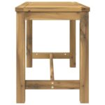 vidaXL Záhradná lavička 80,5 x 35 x 45 cm Pevné akáciové drevo Bielené – Obrázok 4