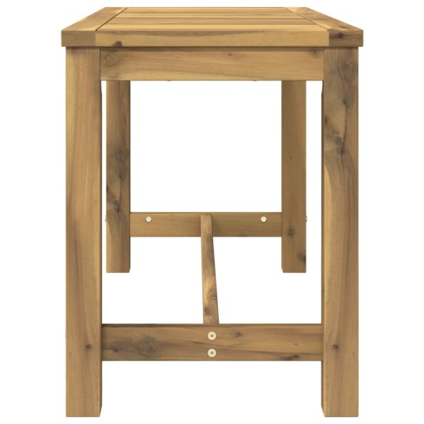 vidaXL Záhradná lavička 80,5 x 35 x 45 cm Pevné akáciové drevo Bielené – Obrázok 4
