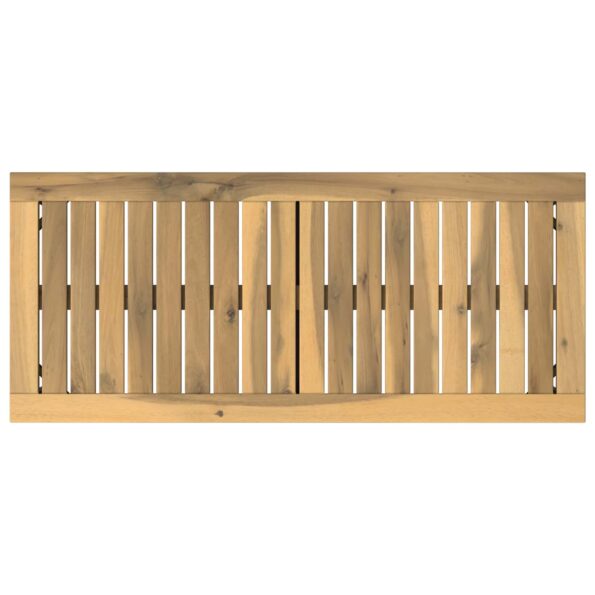 vidaXL Záhradná lavička 80,5 x 35 x 45 cm Pevné akáciové drevo Bielené – Obrázok 5