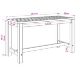 vidaXL Záhradná lavička 80,5 x 35 x 45 cm Pevné akáciové drevo Bielené – Obrázok 8
