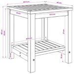 vidaXL Konferenčný stolík Bielené 40,5 x 40 x 45 cm – Obrázok 7