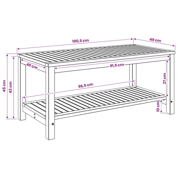 vidaXL Konferenčný stolík Bielené 100,5 x 49 x 45 cm – Obrázok 8