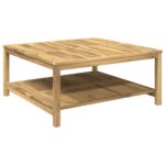 vidaXL Konferenčný stolík Bielené 100,5 x 98 x 45 cm – Obrázok 2