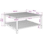 vidaXL Konferenčný stolík Bielené 100,5 x 98 x 45 cm – Obrázok 7