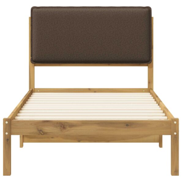 vidaXL Rám postele s čalúneným čelom Bielená a taupe 90 x 200 cm – Obrázok 4