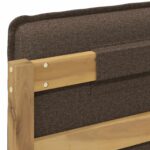vidaXL Rám postele s čalúneným čelom Bielená a taupe 90 x 200 cm – Obrázok 7