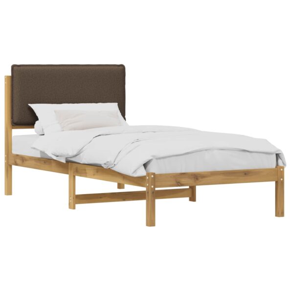 vidaXL Rám postele s čalúneným čelom Bielená a taupe 80 x 200 cm – Obrázok 2